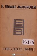HEB-H Ernault Batignolles-HEB Operating Instructions OP320 Copying Tracer Lathe Manual-OP 320-04